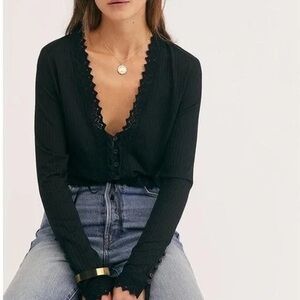 Free People Cropped Cardi